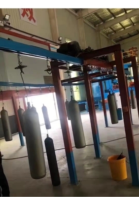 Linha de revestimento eletrostática resistente cilindro do pó de oxigênio médico