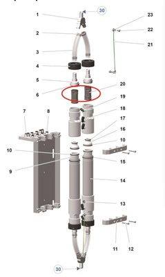 1020805 Pistolas de revestimento em pó de válvulas de pinçação pretas para máquinas Pp07