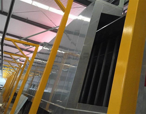 Equipamento de pré-tratamento da superfície da linha de revestimento por pó eletrostático em túnel suspensa