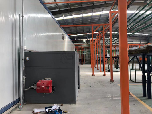 Forno de curagem de revestimento em pó de poupança de energia, forno de revestimento em pó de gás
