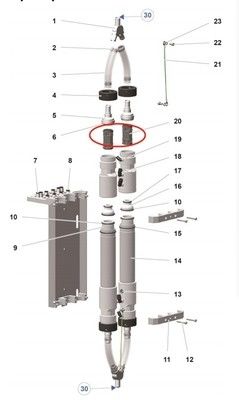 1020805 Pistolas de revestimento em pó de válvulas de pinçação pretas para máquinas Pp07