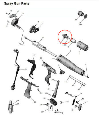 Reemplaço do conjunto de eléctrodos 1083137 para a pistola de pulverização manual Nordson Encore