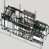 Linha de revestimento de pó do sistema de transportador sem potência de perfil de alumínio horizontal
