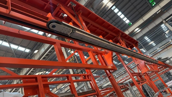 Linha de revestimento de pó do sistema de transportador sem potência de perfil de alumínio horizontal