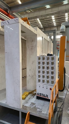 Linha de revestimento de pó do sistema de transportador sem potência de perfil de alumínio horizontal