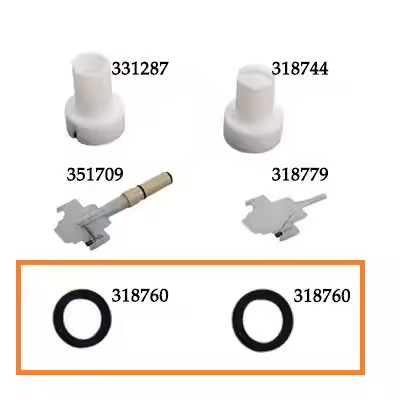 318760 PG1 Flat And Round Jet Nozzle Contact Ring Powder Coating Gun Peças sobressalentes com suporte OEM personalizável