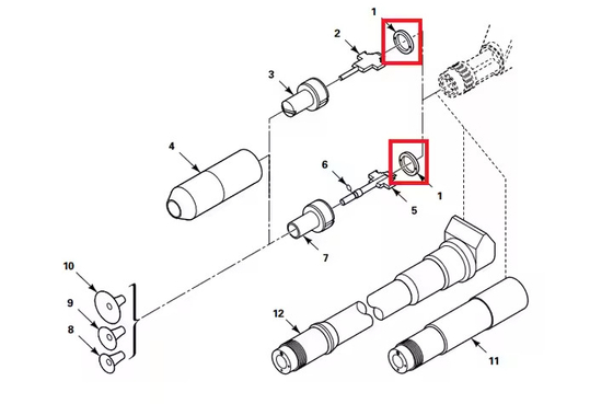318760 PG1 Flat And Round Jet Nozzle Contact Ring Powder Coating Gun Peças sobressalentes com suporte OEM personalizável