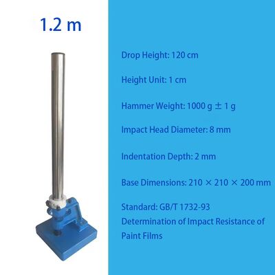 Teste de impacto de filme de pintura / Teste de impacto de martelo de queda - Teste de resistência ao impacto de tinta de revestimento metálico (Gb/T 1732)