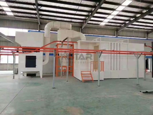 Linha de revestimento eletrostática do pó da recuperação grande do ciclone