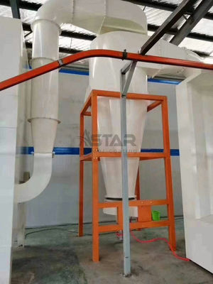 Linha de revestimento eletrostática do pó da recuperação grande do ciclone