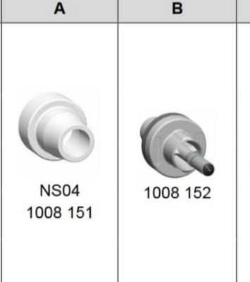 1008151 Bico de Pistola de Pintura a Pó NS04 Round Para GM03 GA03